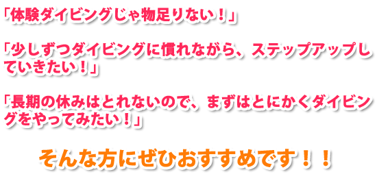 PADIスクーバダイバーコース